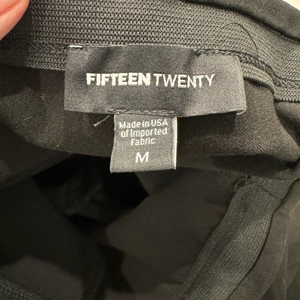 FifteenTwenty Stretch Twill black pants with silver button - Picture 3 of 4